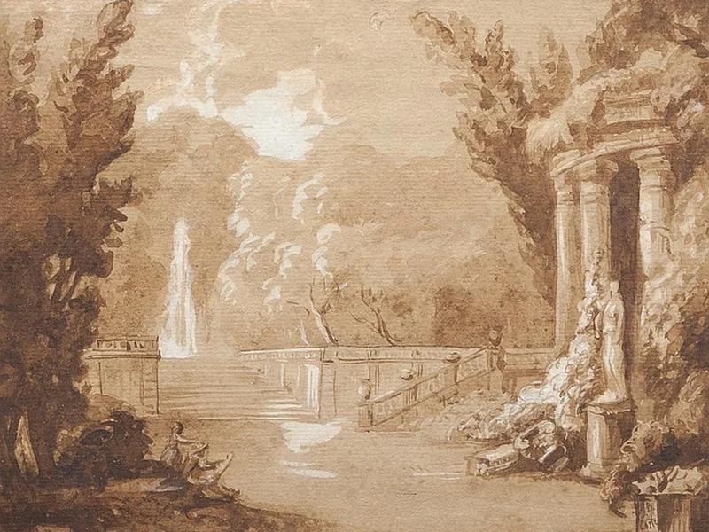 1832-Jean-Baptiste Côté - Scena di parco